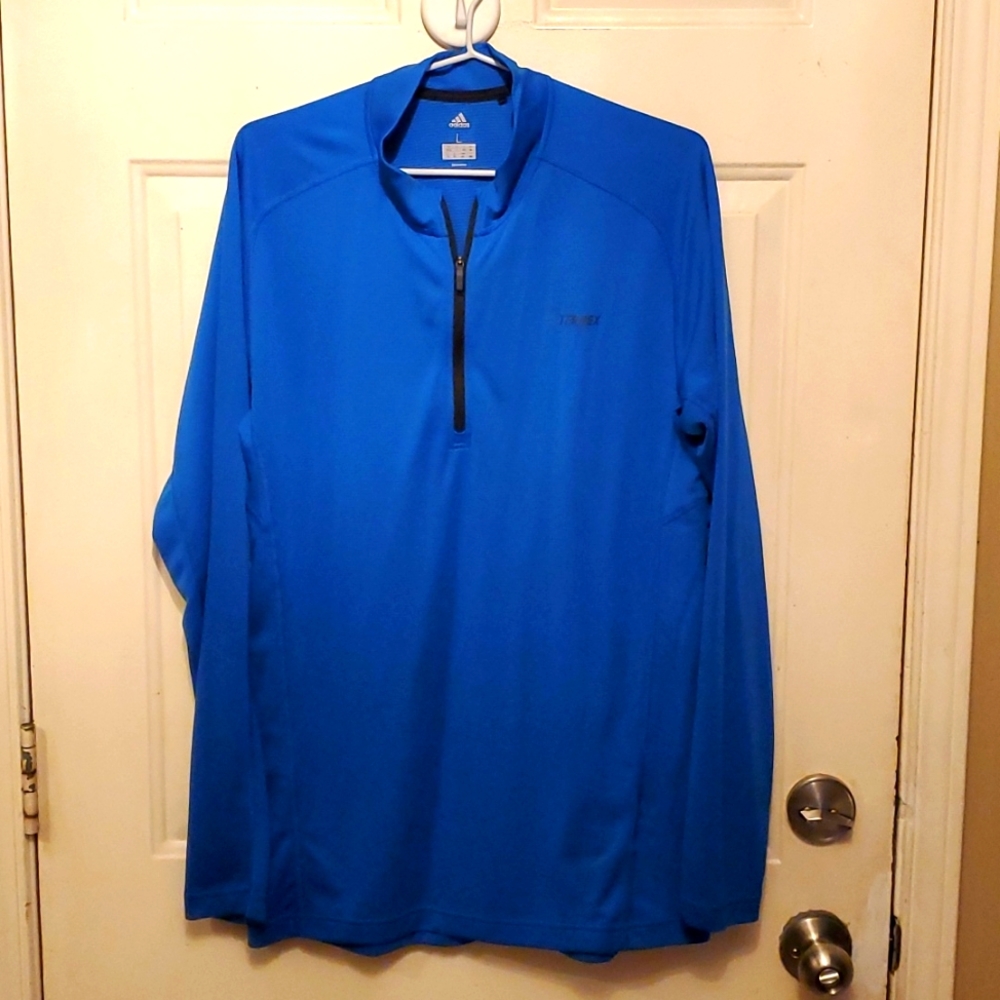 Adidas Terrex Half-Zip Long Sleeve Tee - Large